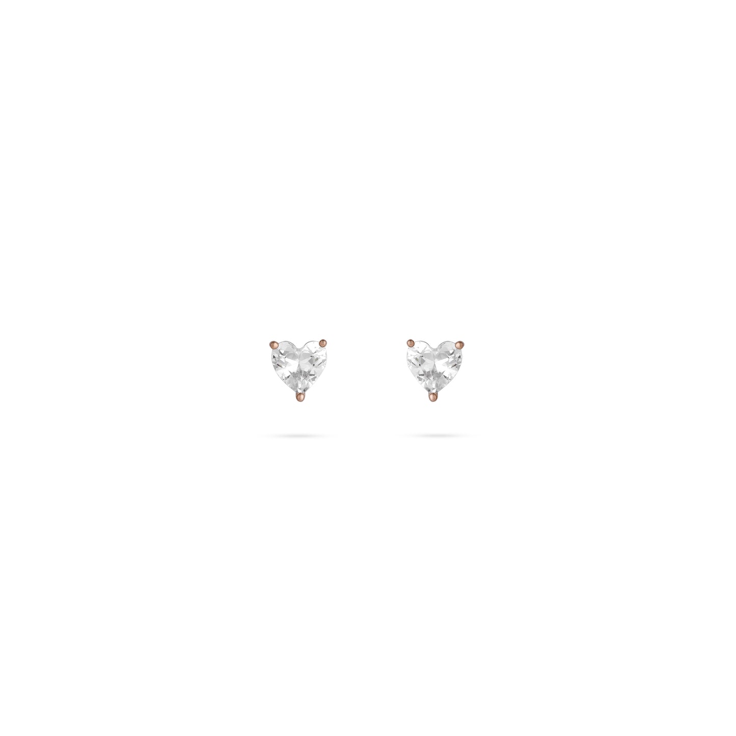 Prismatic Heart Rose Gold Earrings