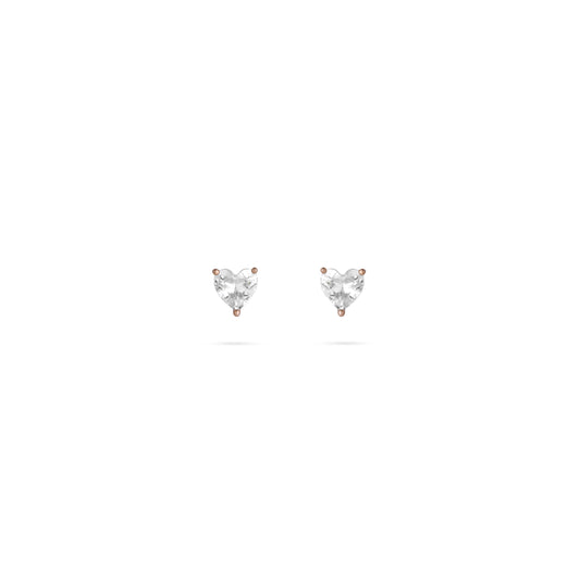 Prismatic Heart Rose Gold Earrings