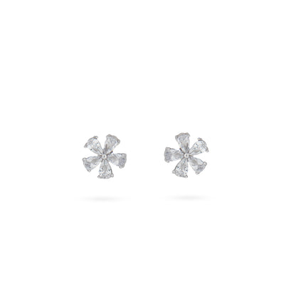 Dazzling White Gold Earrings