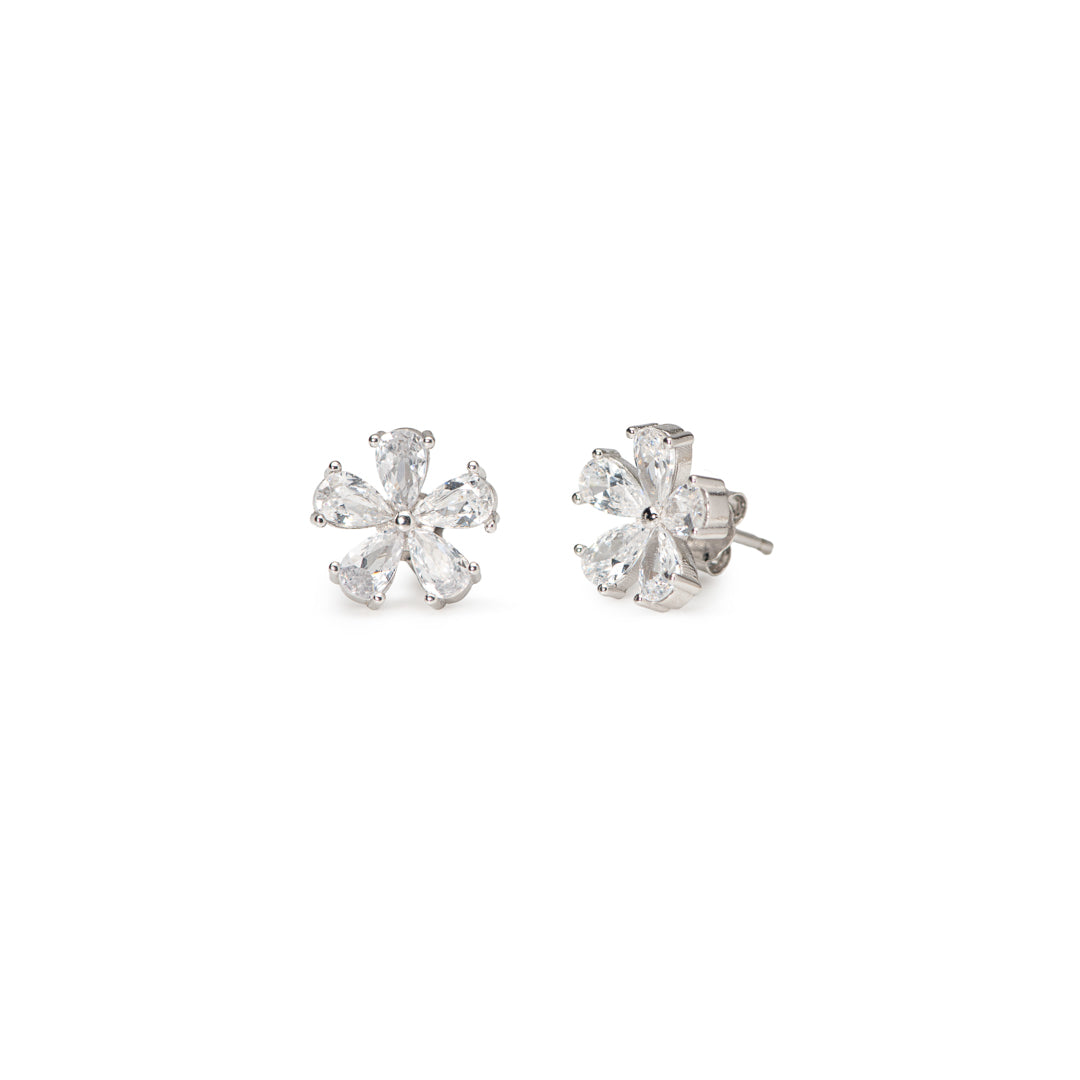 Dazzling White Gold Earrings