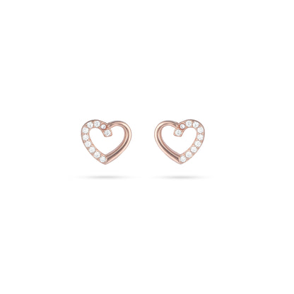 Heartfelt Rose Gold Studs