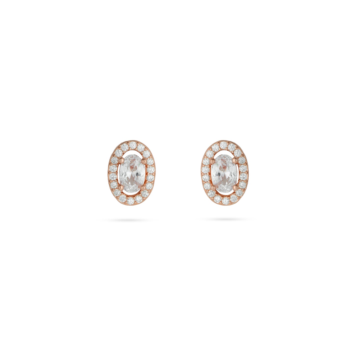 Oval Halo Studs