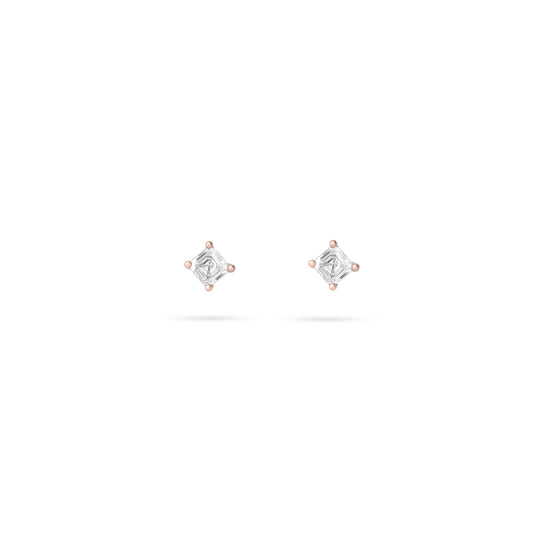 Square Cut Mini Diamond Studs