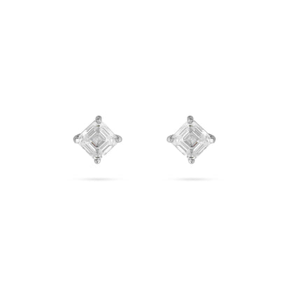 Dazzling Diamond Hex Silver Studs
