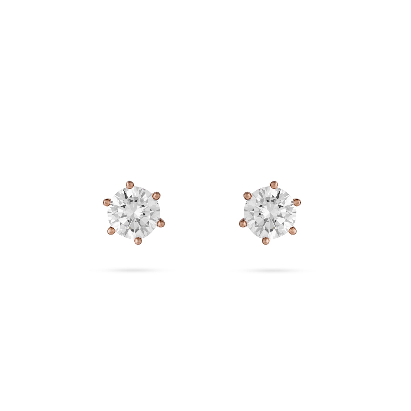 Classic Rose Gold Diamond Studs