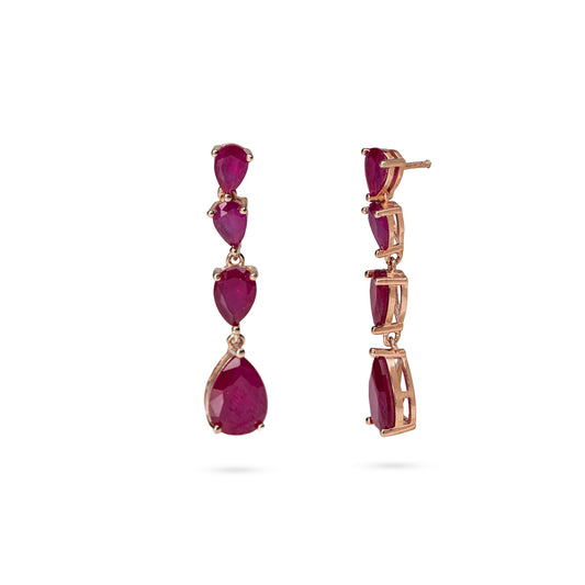 Ruby Drop Earrings