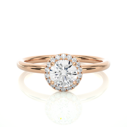 Round Sparkling Lab-Grown Ring