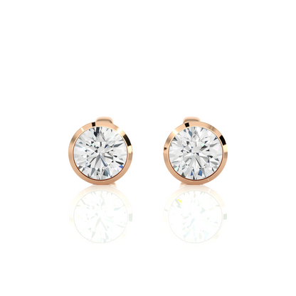 Round Lab-Grown Earring