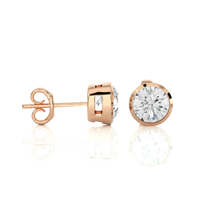 Round Lab-Grown Earring