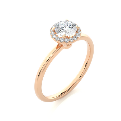 Round Sparkling Lab-Grown Ring