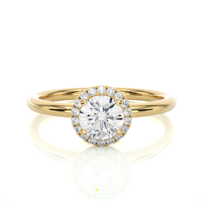 Round Sparkling Lab-Grown Ring