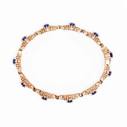 Oval Blue Lab Grown Bracelets