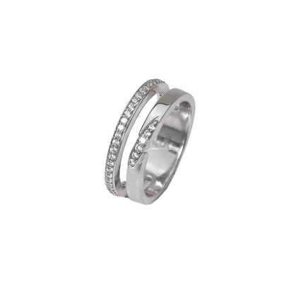 Lustrous Twin Band Ring