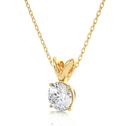 Round Cut Lab Grown Pendants