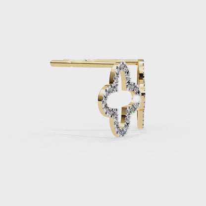 Floral Lab-Grown Diamond Earrings