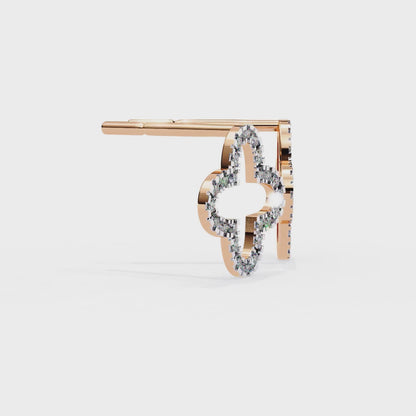 Floral Lab-Grown Diamond Earrings